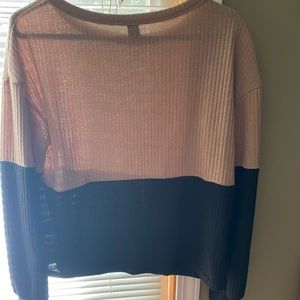 Shein size Medium black/tan top